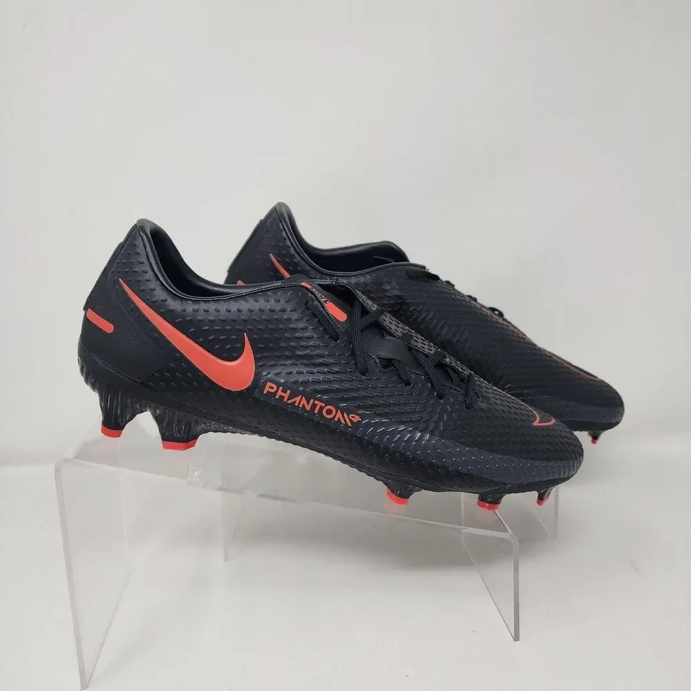 Nike Phantom GT Soccer Cleats Shoes Mens 11 Black Red FG Logo Performance
